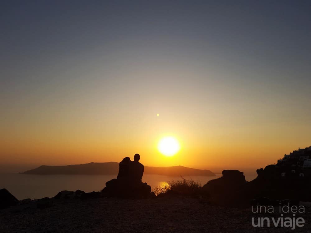 Puesta de sol en Imerovigli, Santorini