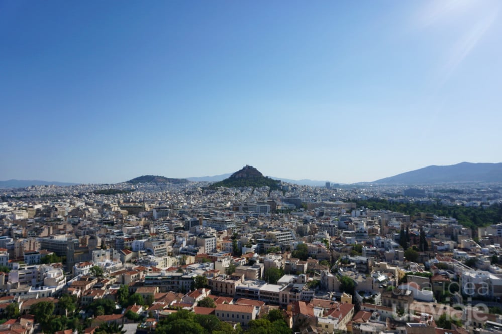 Qué ver en Atenas: Monte Licabetos, visto desde la Acrópolis