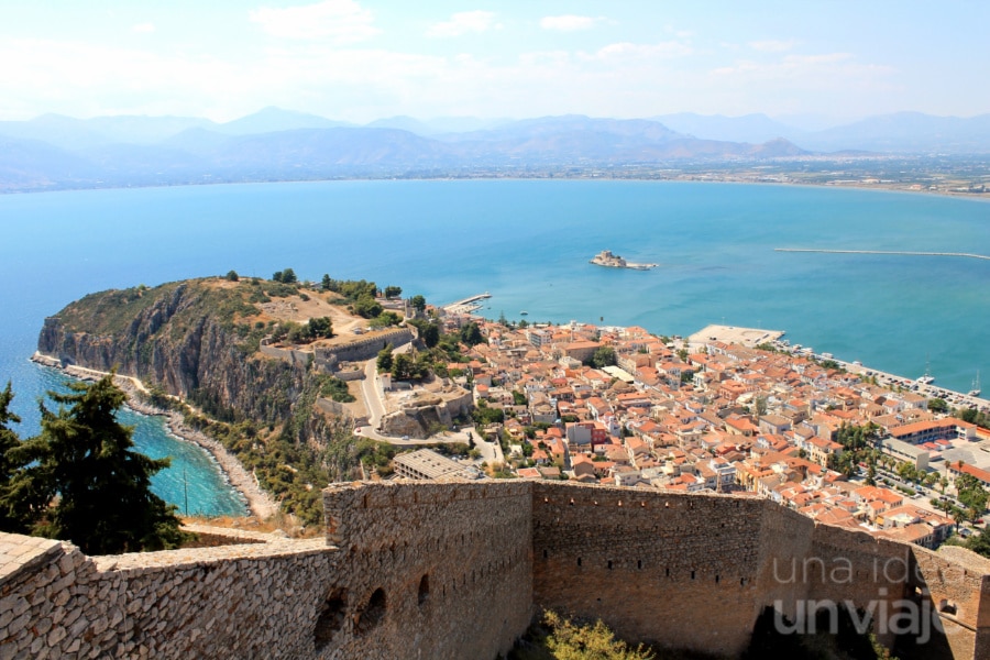 Una semana en Grecia: Vista de Nafplio desde el fuerte de Palamidi