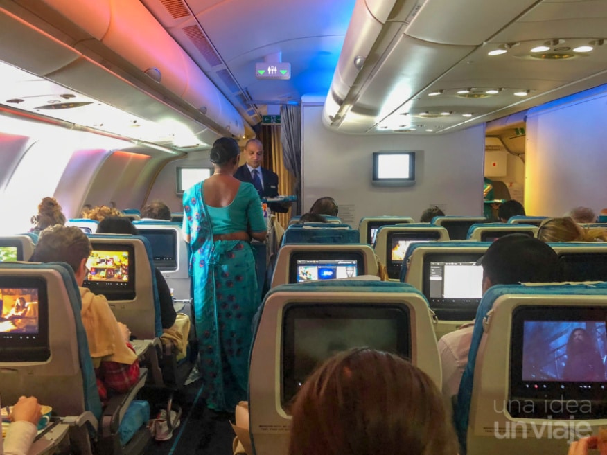 Avión SriLankan Airlines - interior