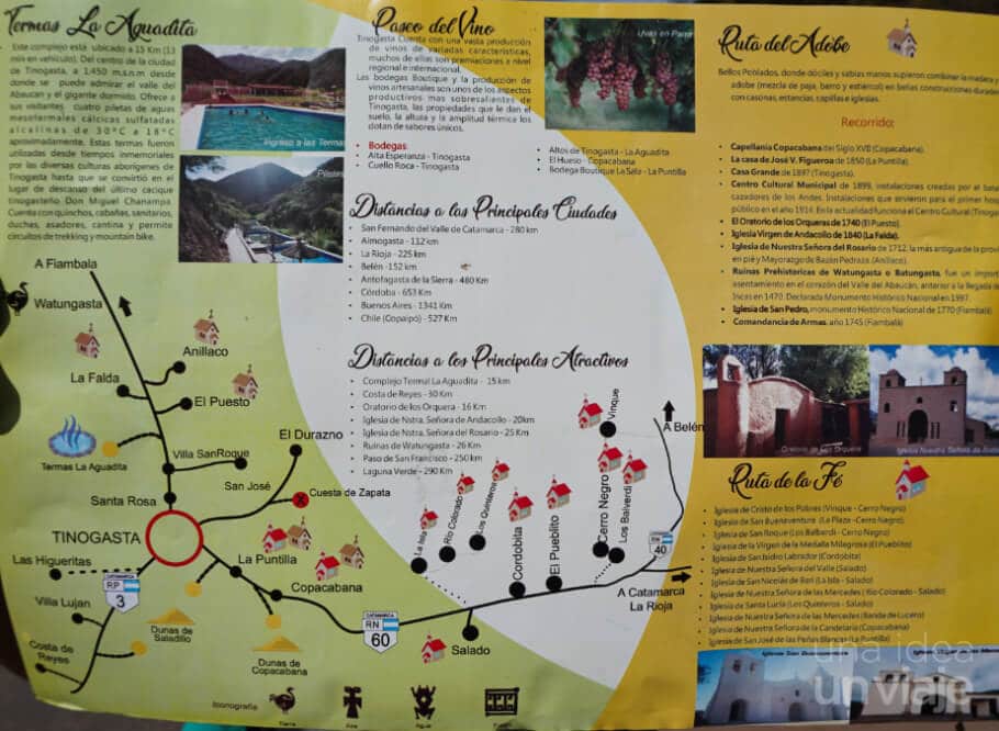 Catamarca mapa turismo