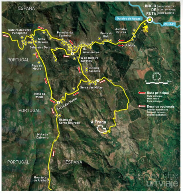 Serra do Xurés - mapa ruta megalitismo