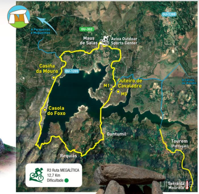 Serra do Xurés - mapa ruta megalitismo