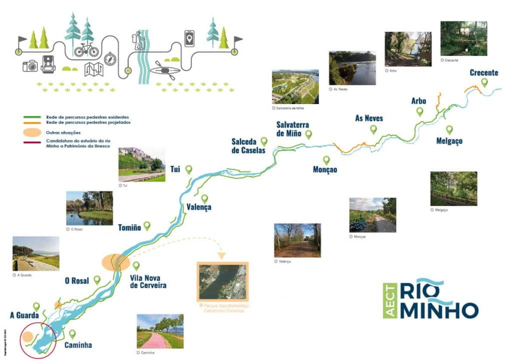 Ruta por el río MIño: mapa