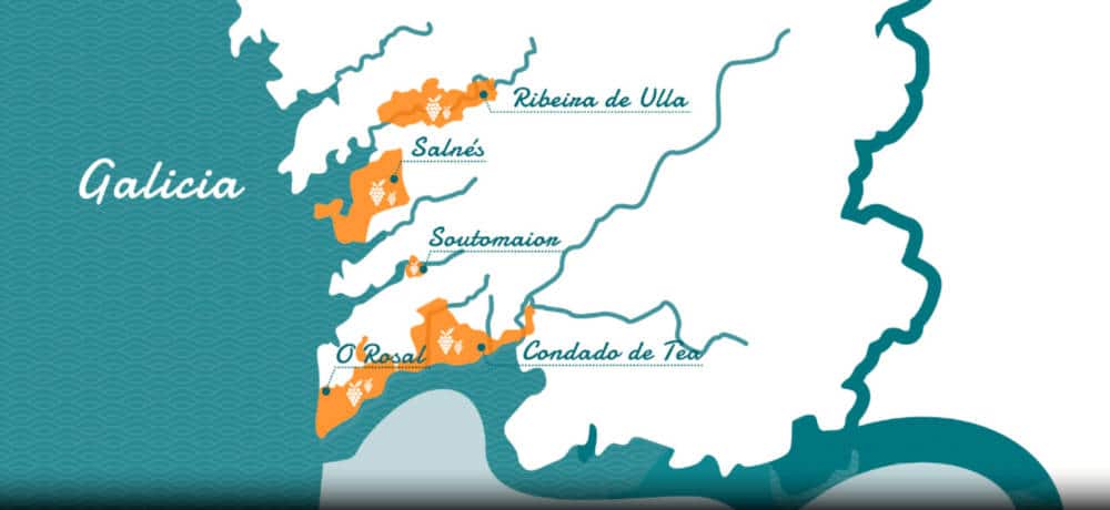 Mapa DO Rías Baixas