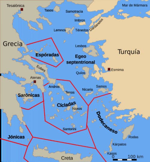 mapa islas griegas