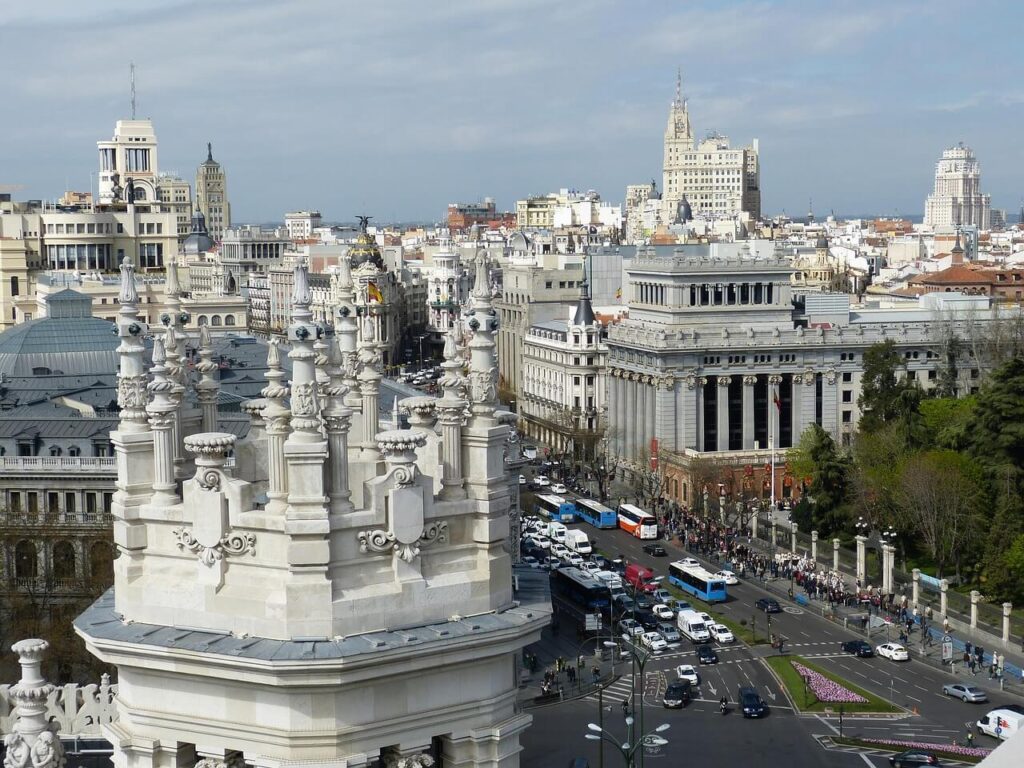 Madrid, parada de un viaje en tren por España